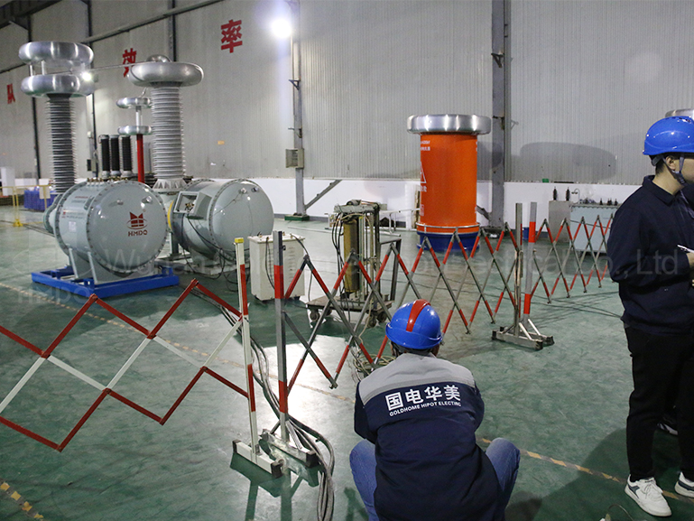 Variable Frequency Series AC Resonant Test System for on-site AC withstand voltage test of GIS